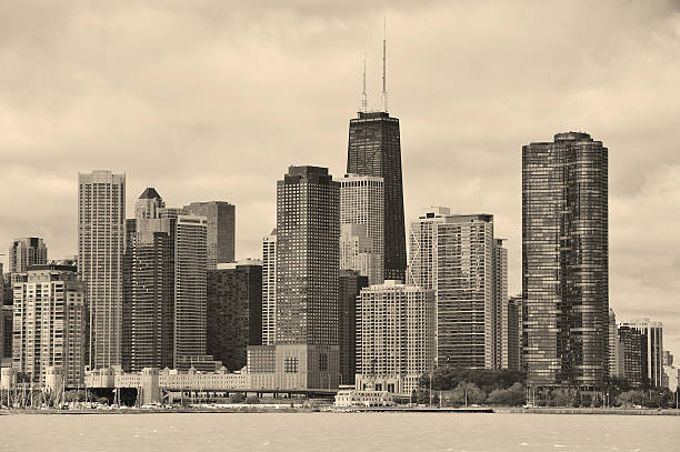 istock Chicago city urban skyline 154227668