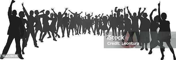 Crowd Stock Illustration - Download Image Now - Circle, Dancing, People