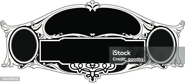 Rótulo Modelo Panel Vector - Arte vetorial de stock e mais imagens de Estilo Gótico - Estilo Gótico, Estilo Vitoriano, Etiqueta - Mensagem