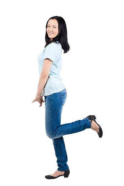 istock Casual young woman smiling 154229223