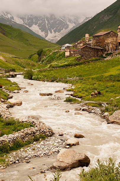 istock River of Ushguli, Georgia 154229375