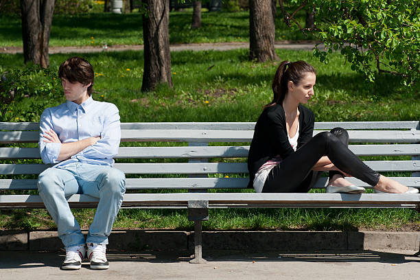 istock Young couple in quarrel 154229642