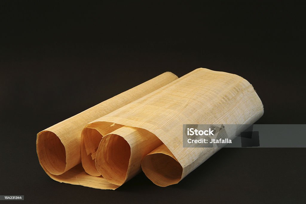 papyrus Sheets of papyrus used for writing in ancient Egypt. Egypt Stock Photo