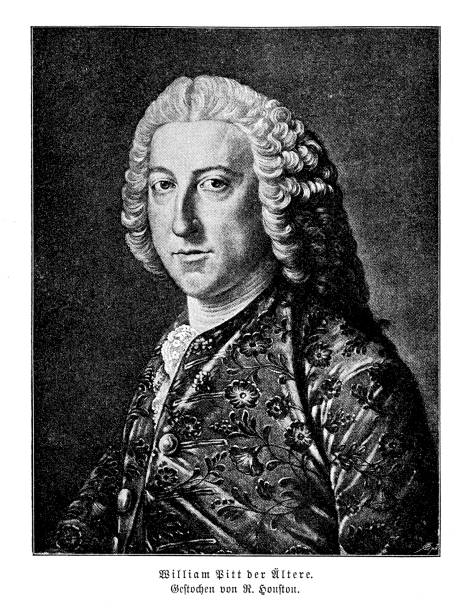Portrait of William Pitt the Elder prominent British statesman Portrait of William Pitt the Elder prominent British statesman and politician during the 18th century. He was born on November 15, 1708, and served as Prime Minister of Great Britain from 1766 to 1768. Pitt was known for his exceptional oratory skills, powerful leadership, and strong advocacy for British imperial expansion. He played a crucial role in shaping British foreign policy, particularly during the Seven Years' War william pitt the elder prime minister stock illustrations