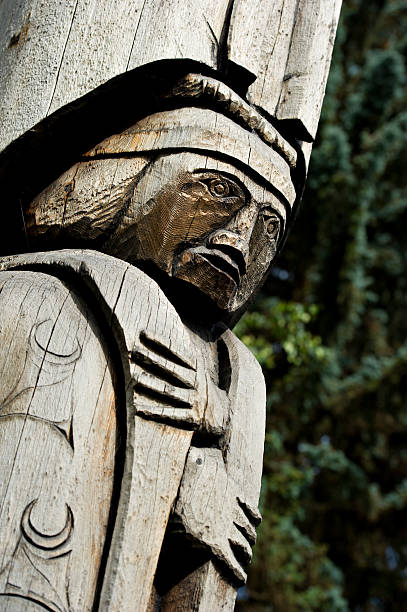 istock Detail of a Totem Pole Duncan, BC, Canada 154232080