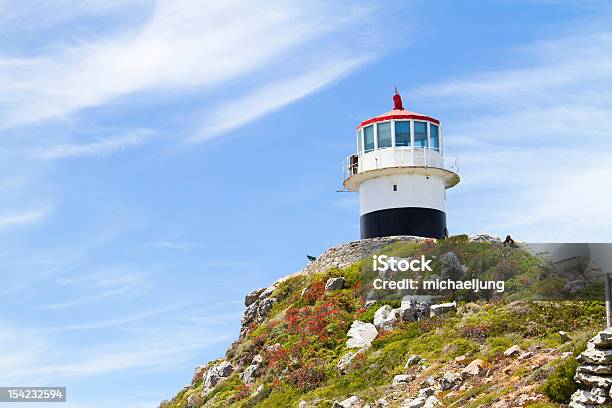 Lighthouse On Cape Point Stock Photo - Download Image Now - Beauty In Nature, Blue, Building Exterior