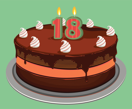 Eighteen Birthday Cake