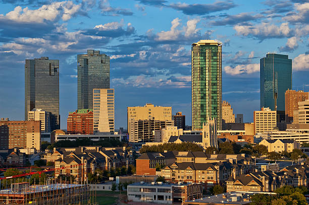 Cityscape of Fort Worth Texas stock photo