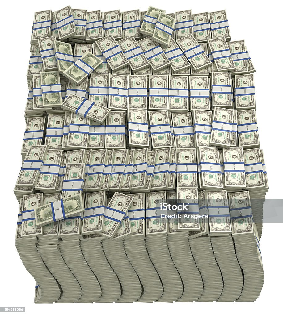 Large bundle of US dollars bundle of US dollars American One Hundred Dollar Bill Stock Photo