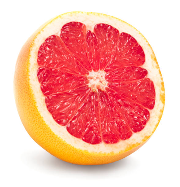 istock half of grapefruit isolated on white background. clipping path 1542354654