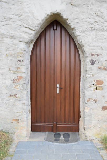 istock wooden church door 1542360418