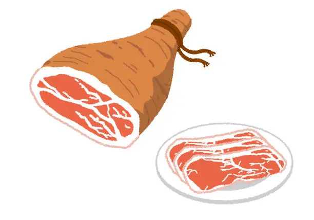 Vector illustration of Prosciutto