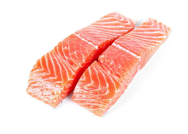 istock two slices trout fillet isolated on white 154238080