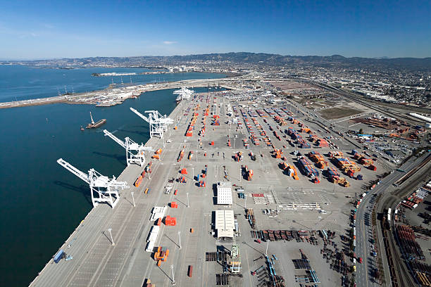 The Oakland Outer Harbor stock photo