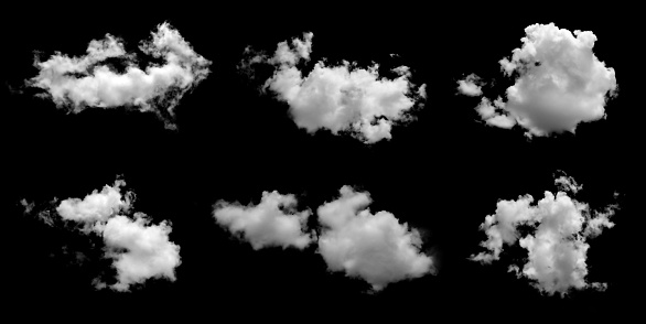Combine isolated white clouds