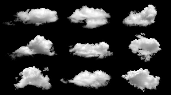 collection of isolated white clouds