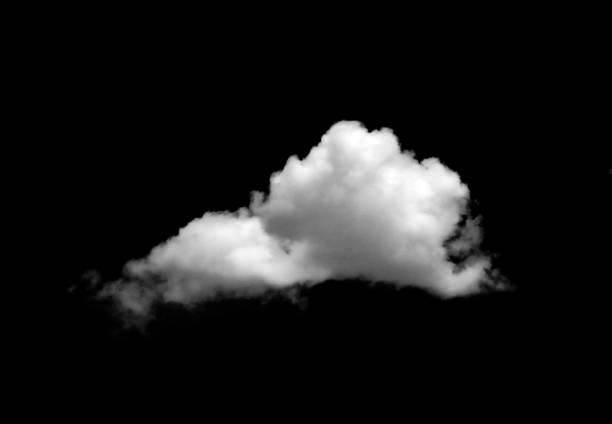 istock white clouds isolated on black background Clouds set on black 1542421646