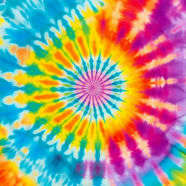 Abstract rainbow coloured tie dye pattern background Abstract background with a rainbow coloured tie dye pattern design tie dye stock illustrations