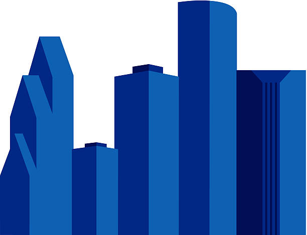Downtown Houston Skyline vector art illustration