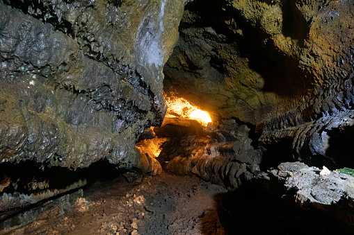 Volcanic grotto, Ponta Delgada, Sao Miguel, Azores, Portugal, Europe