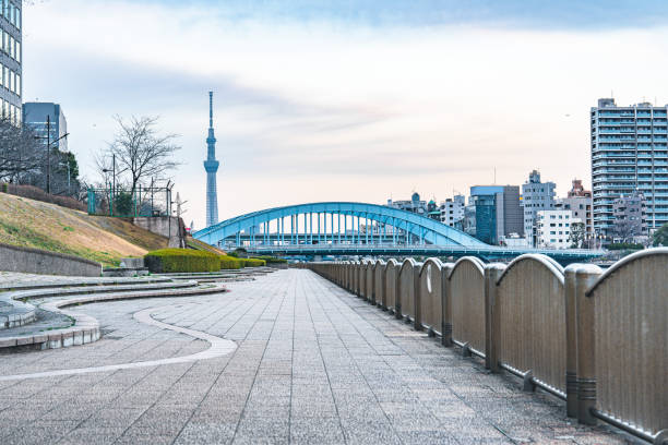 istock Sumida river and high-rise buildings in Tokyo 1542438777
