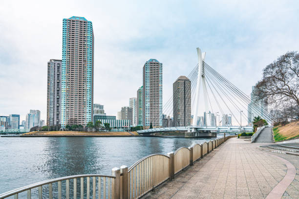 istock Chuo-Ohashi Bridge, Sumida River, Tsukuda Area 1542438829