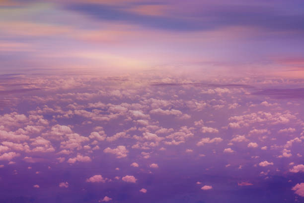 istock Abstract Clouds background and texture, Clouds and sky from airplane window view, 1542464658
