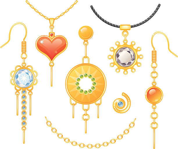 ジュエリー - heart pendant点のイラスト素材／クリップアート素材／マンガ素材／アイコン素材