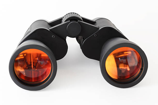 istock Optical equipment for searching on white background 154248609