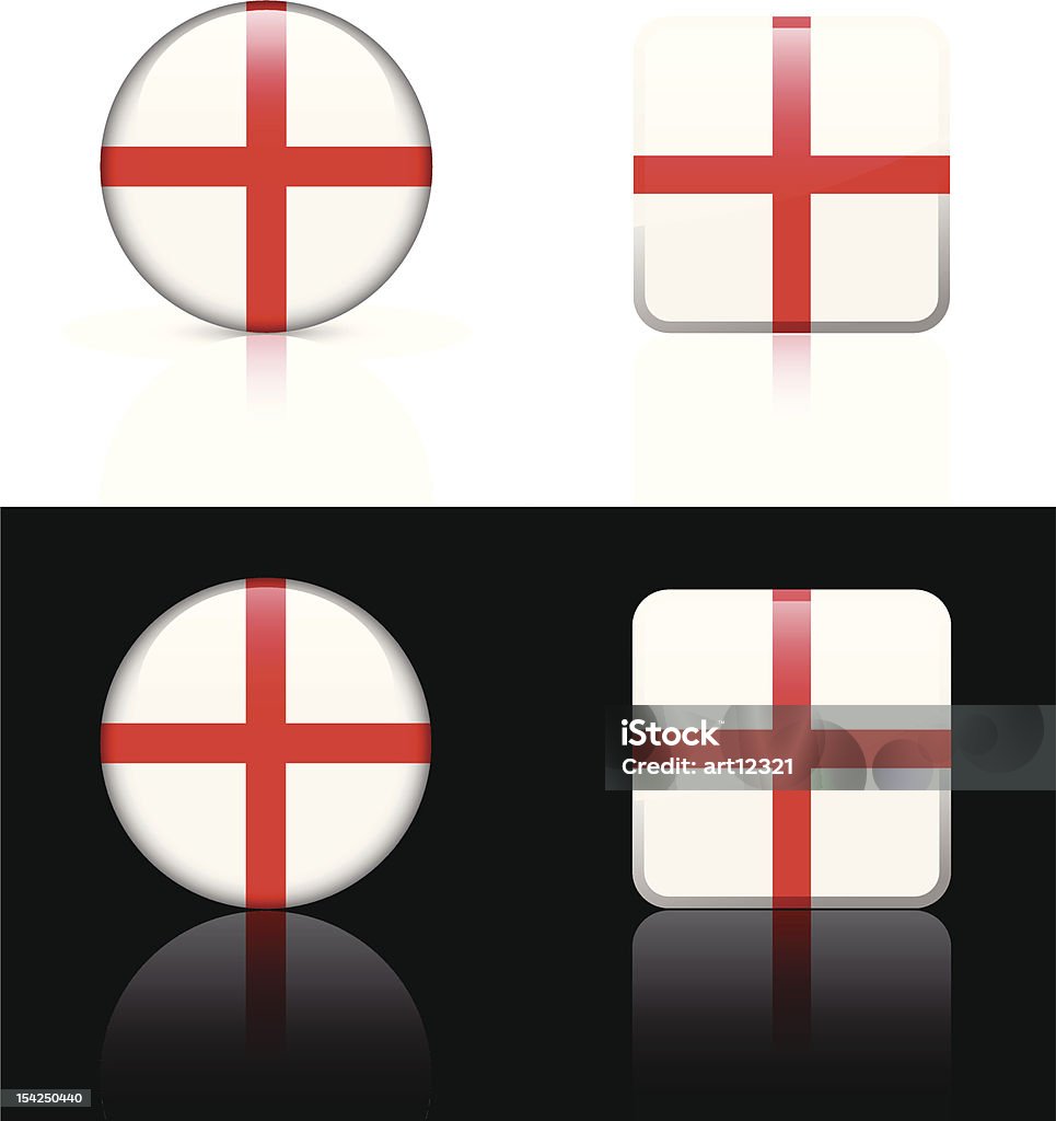Ensemble de bouton Drapeau Angleterre - clipart vectoriel de Angleterre libre de droits