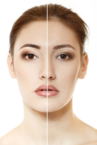 istock face young woman before and after retouch 154253008