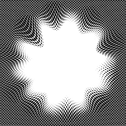 Distorted Circle Design Abstract Distorted Circle Frame Halftone Dots Logo Emblem Design ...