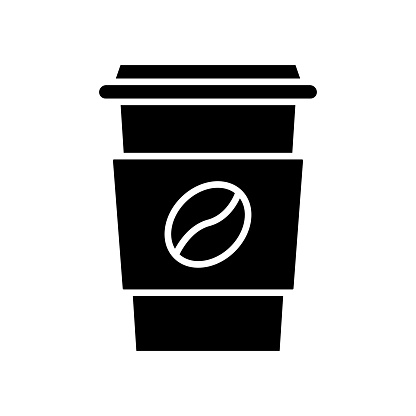 Coffee Icon Solid Style. Vector Icon Design Element for Web Page, Mobile App, UI, UX Design