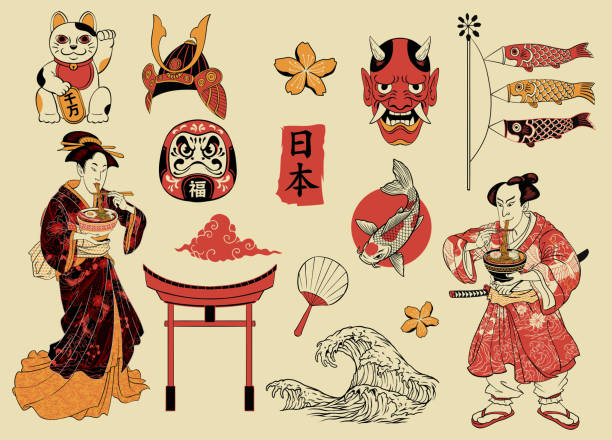 12,000+ Oriental Style Woodblock Art Stock Photos, Pictures