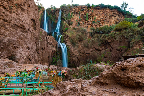Beautiful Ouzoud waterfalls, Middle Atlas, Morocco.