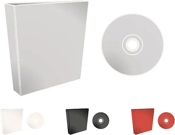 Vector illustration of Binder and Disc Display