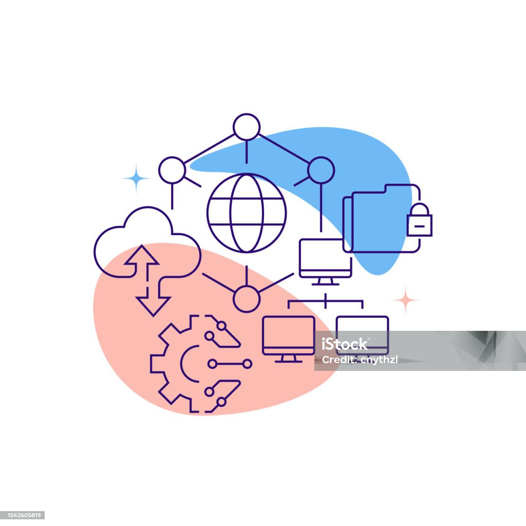 Computer Networking Banner Images Network Technology Related Line Banner Design Computer Database Server ...
