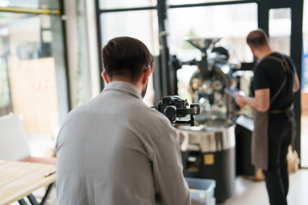 Social Media content creating with camera on gimbal