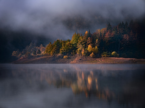 Autumn landscape in (seven lakes) Yedigoller Park Bolu, Turkey