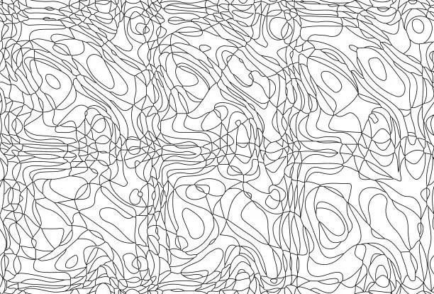 Vector illustration of seamless   black and white  doodle  pattern