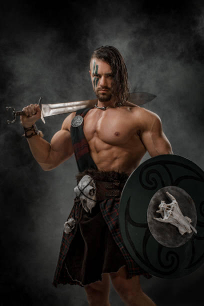 istock A Celtic Warrior Kilted Soldier holding a weapon 1542662286