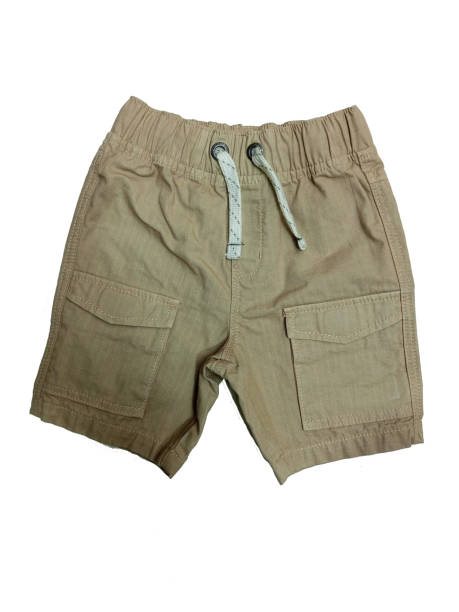 istock Stone colour rip stop shorts with white draw cord 1542662833
