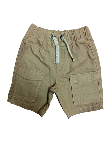 Stone colour rip stop shorts with white draw cord