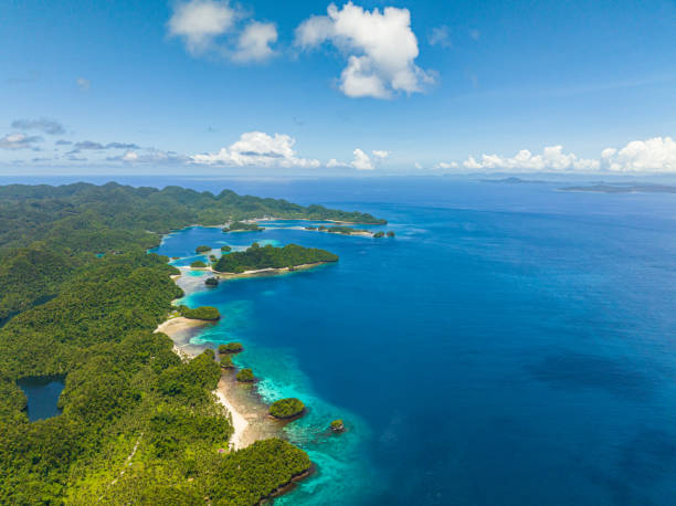 istock Aerial view of Tropical Coastline. 1542683793