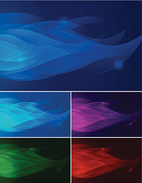 tło abstrakcyjne-płomień - abstract blue flame backgrounds stock illustrations