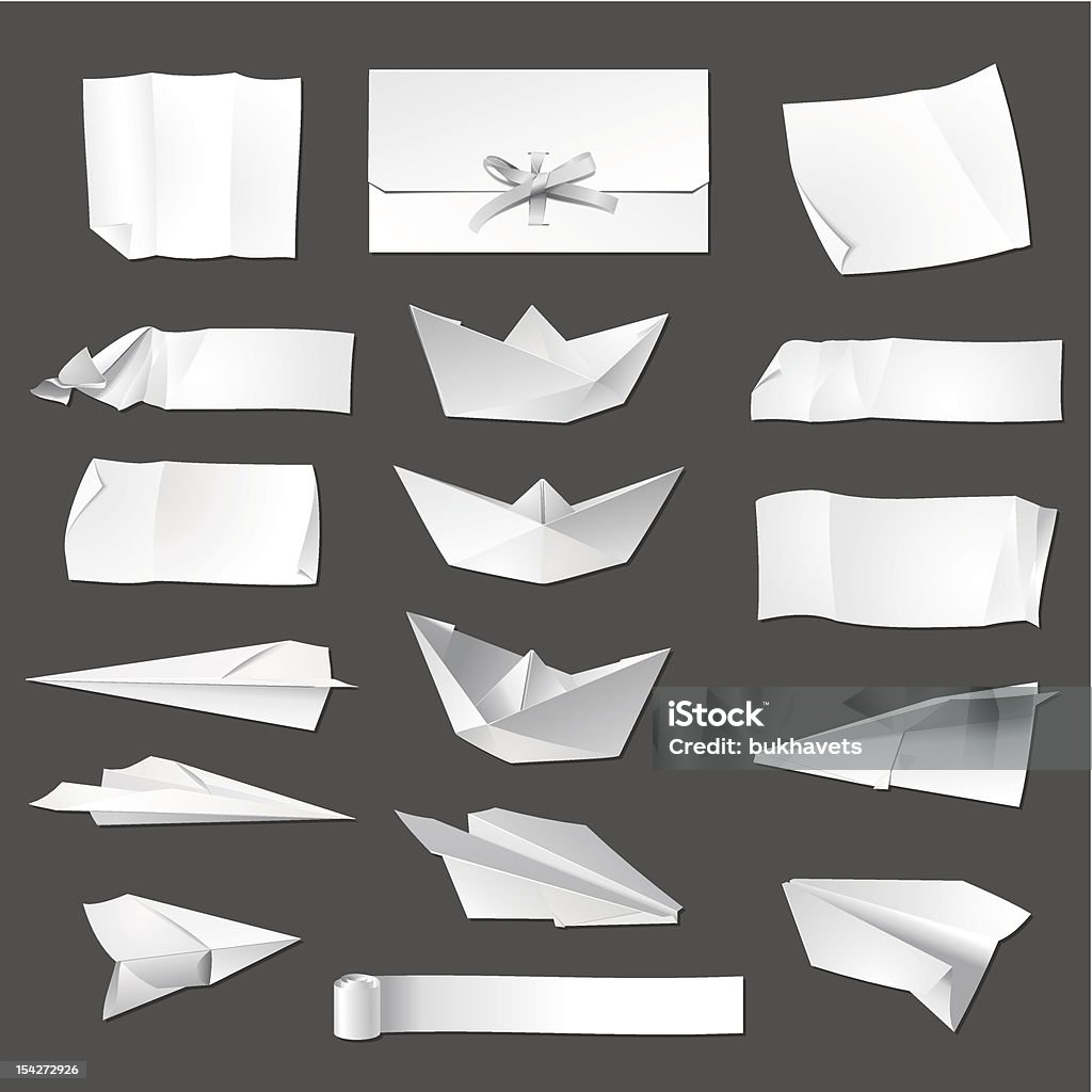 Gros vecteur série de papier - clipart vectoriel de Avion libre de droits