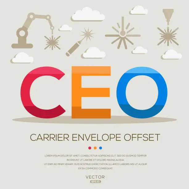 Vector illustration of CEO _ Carrier envelope offset