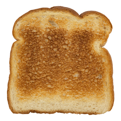 Breakfast toast isolated with clipping path