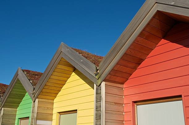 istock Colourful beach huts - Blyth, Northumberland 154275937