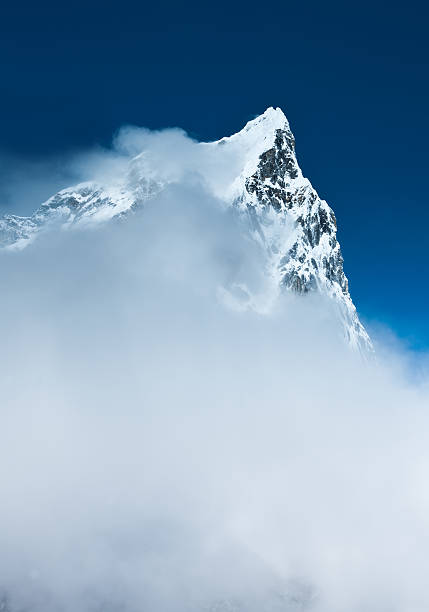 istock Cholatse (6335m) summit hidden in clouds. Himalayas 154276790